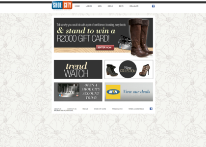 Thumb shoe city homepage